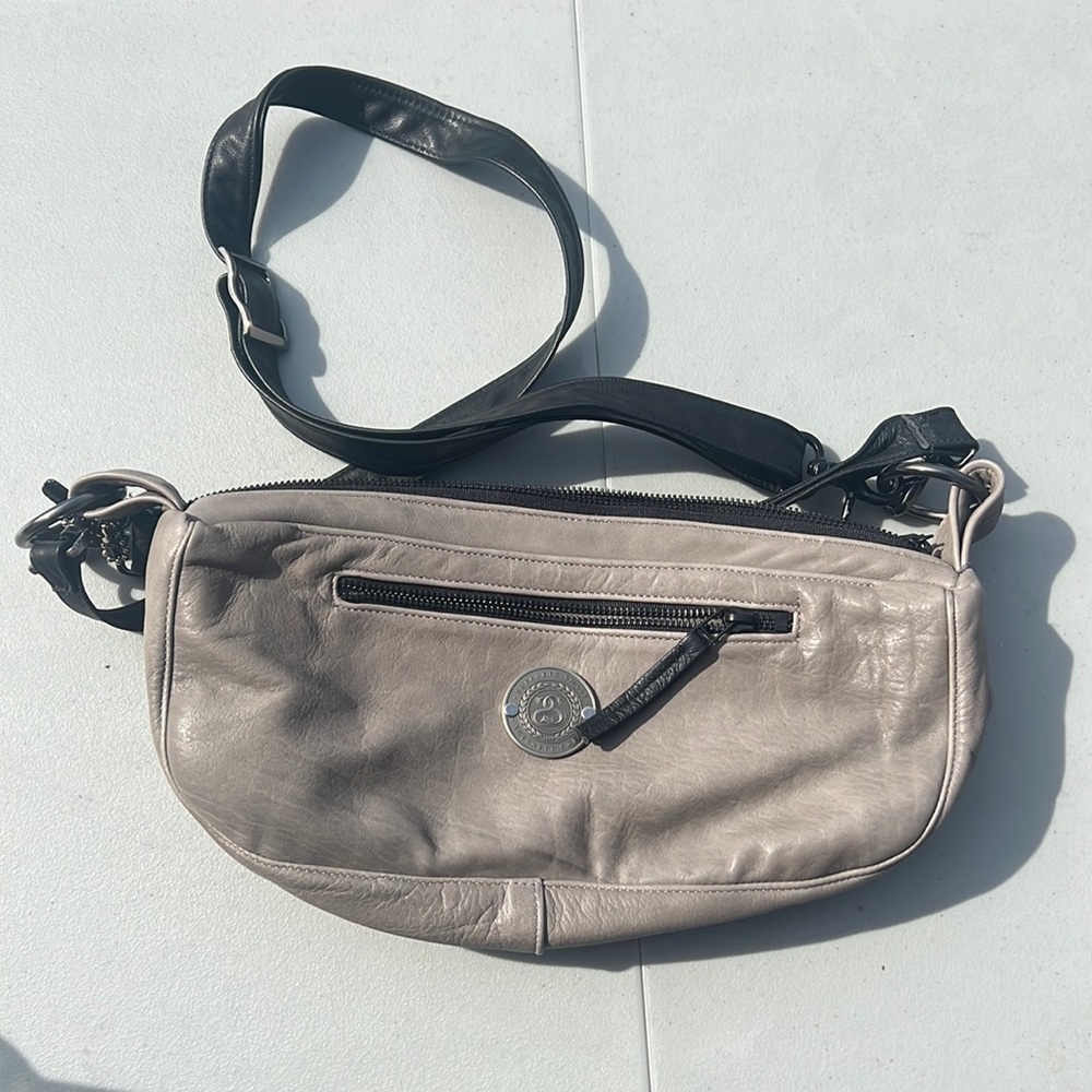 Shernett Swaby Gray Leather cross body Bag (worn once)